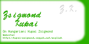 zsigmond kupai business card